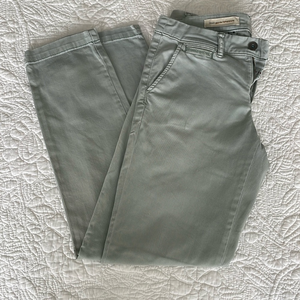 Anthropologie Pilcro Light Green Chino Pants - Size 27
